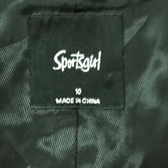 SPORSTGIRL Ladies Black Jacket Size 10 - Picture 7 of 7